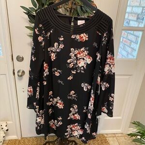 Isabel Maternity Dark Floral Dress XL LS